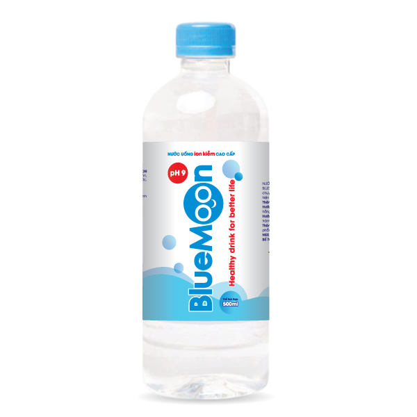 Nước uống ion Kềm Cao Cấp BlueMoon 500ml 24 chai /thùng